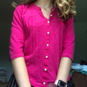 Pink quarter length sleeve